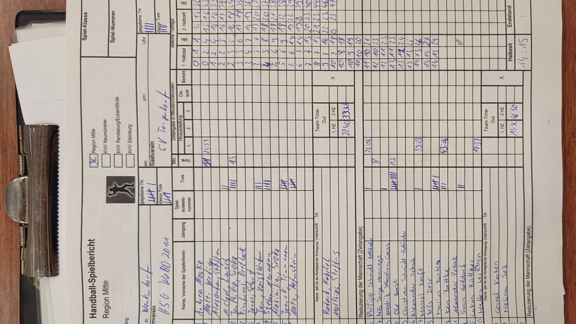 Berichtsbogen - HSG WaBo 2011 vs. SVT Neumünster