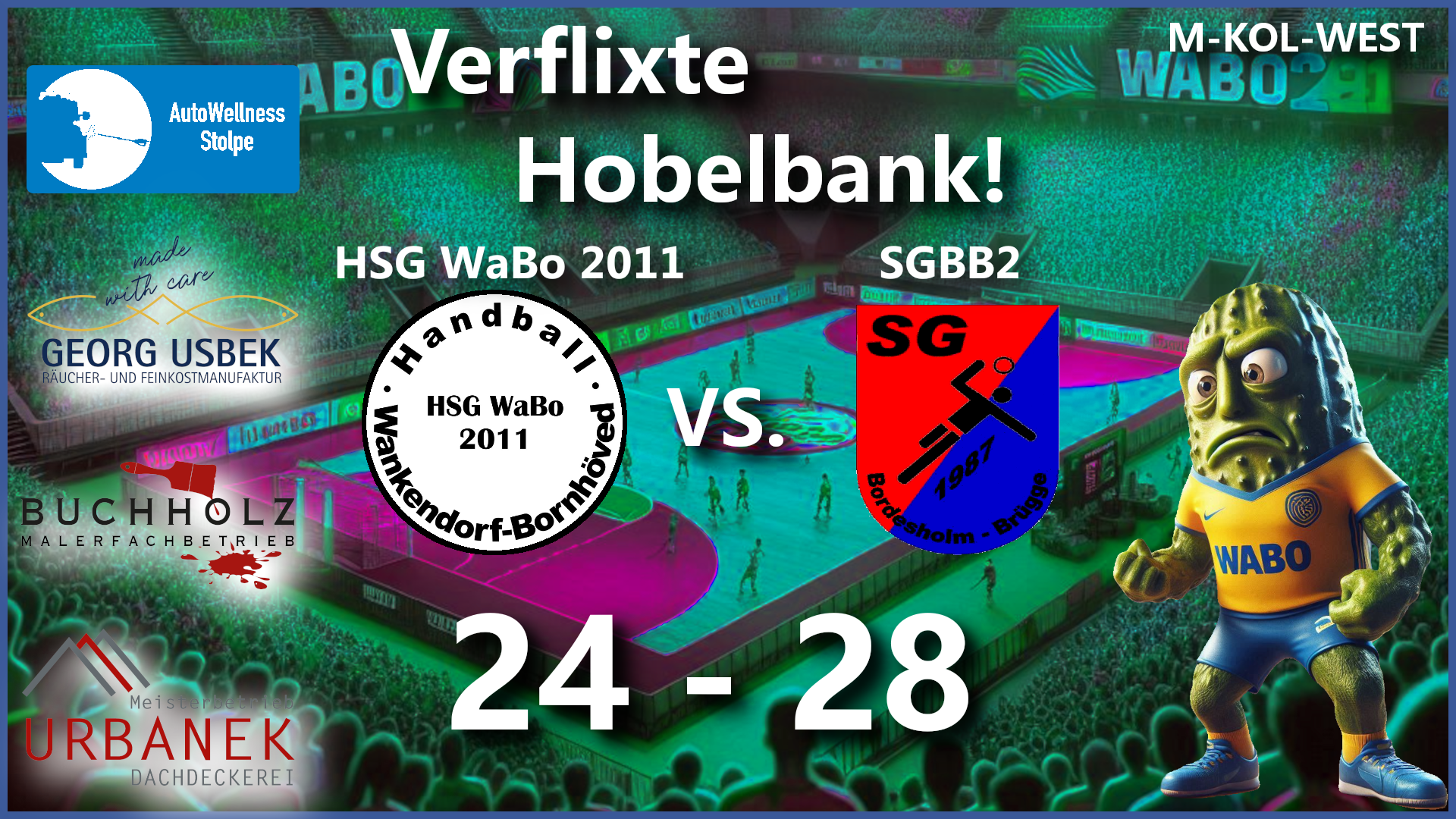 Ergebnis SGBB2 gegen HSG WaBo 2011 Kreisoberliga West