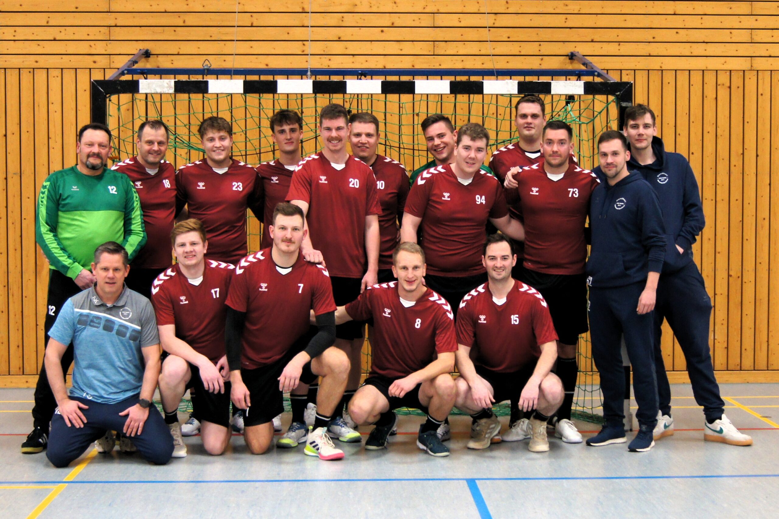 HSG WaBo Männer in Rot/Schwarzen Auswärtstrikots Saison 2024/2025